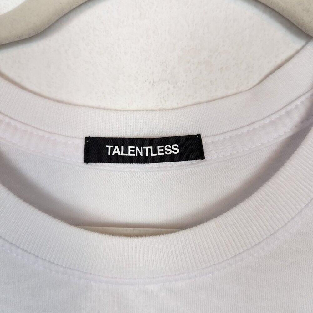 NWT Talentless White Cotton Basic Long Sleeve Tee… - image 5